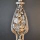 Art Nouveau lamp base – Hammered metal & stylised Ginkgo leaves –