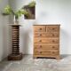 1950 oak chiffonier chest of drawers