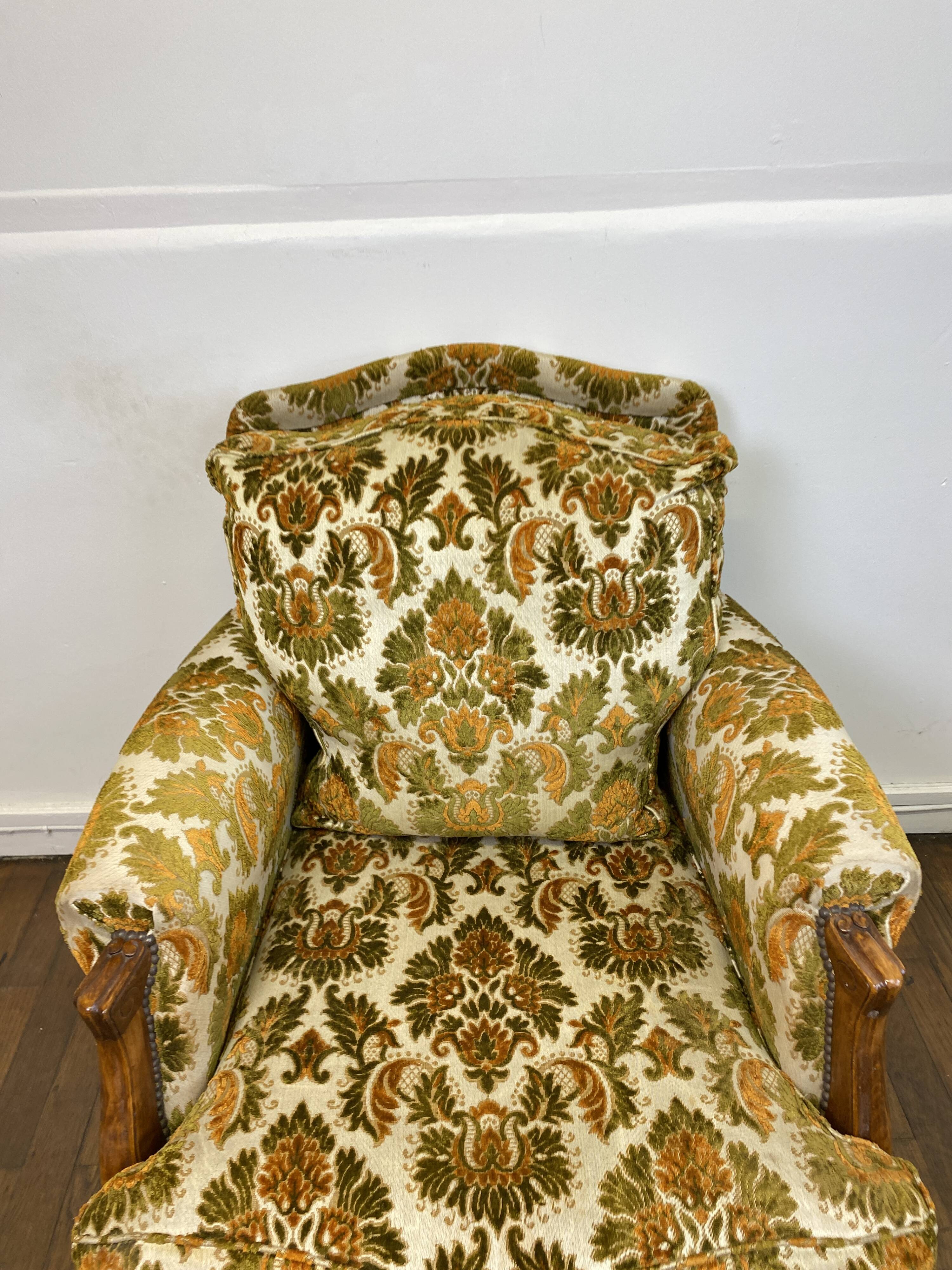 Vintage 50s bergere armchair
