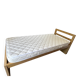 Lit simple 90x200 cm chêne massif, habitat (modèle adams) + matelas confort