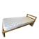 Lit simple 90x200 cm chêne massif, habitat (modèle adams) + matelas confort