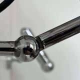 Pair of vintage adjustable wall lights, chromed metal, France 1970