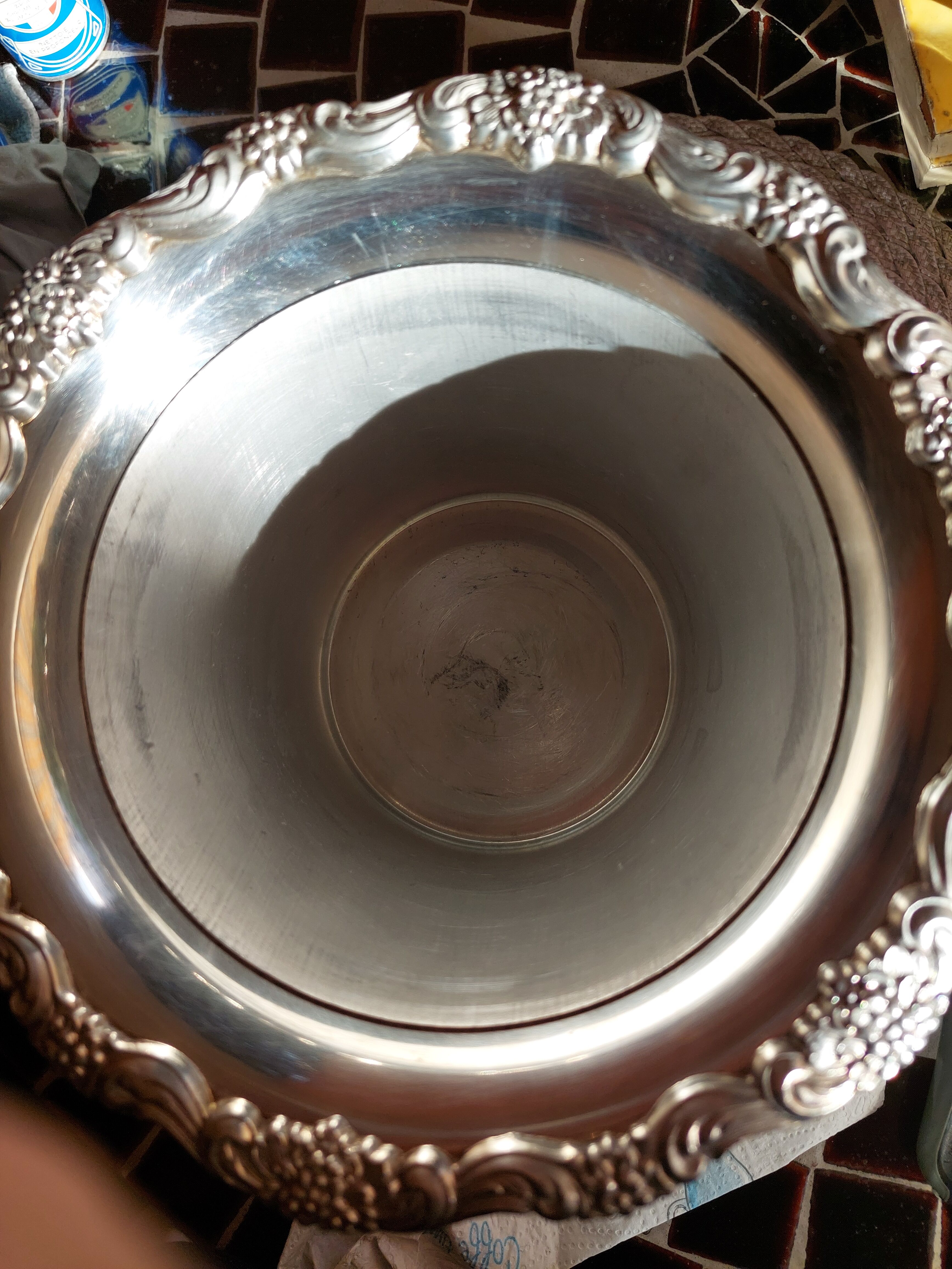 silver-plated champagne bucket