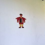Child's character painted wooden mirror