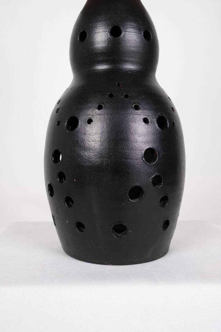 Belle lampe en céramique dans le goût de Georges Pelletier, France, 1970s