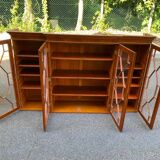 Large English bookcase in solid wood, 19th century