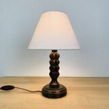 Vintage brutalist wooden lamp