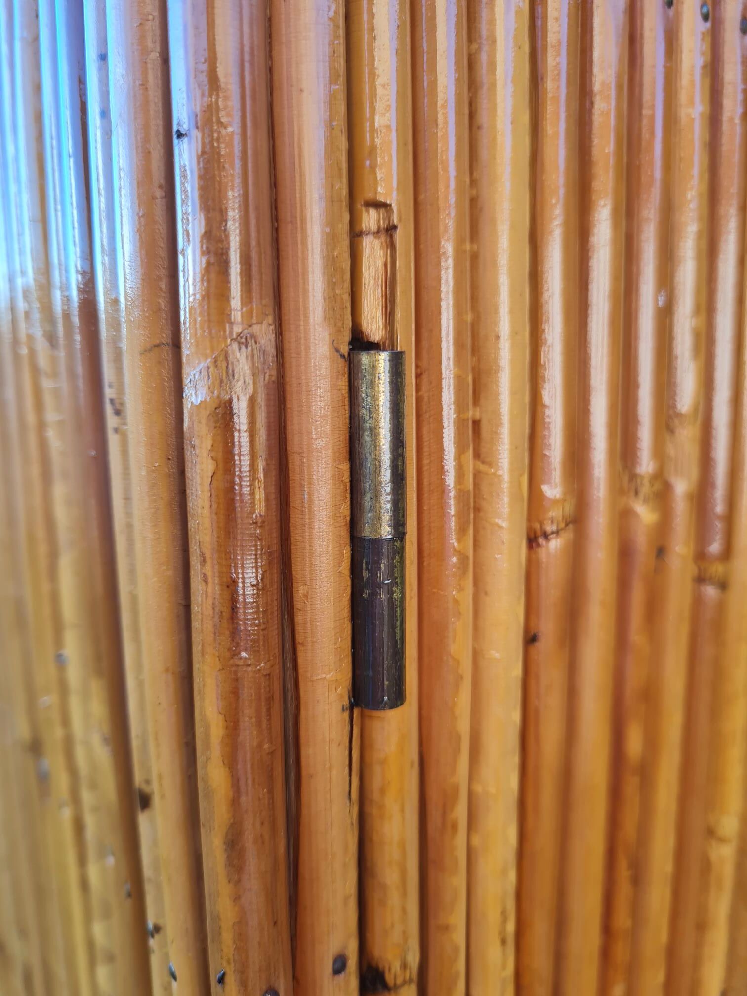 Rattan marquetry cabinet