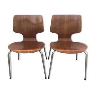 Pair of scandinavian chairs 1966