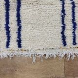 Vintage Azilal rug 290x196 cm - Blue geometric patterns