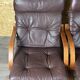 2x 60s 70s Easy Chair Leather Armchairs Westnofa Norway Mid Century