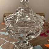 19th century molded crystal drageoir