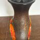 Ceramic vase Fat Lava Orange by Walter Gerhards 1960