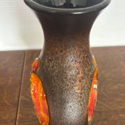 Ceramic vase Fat Lava Orange by Walter Gerhards 1960