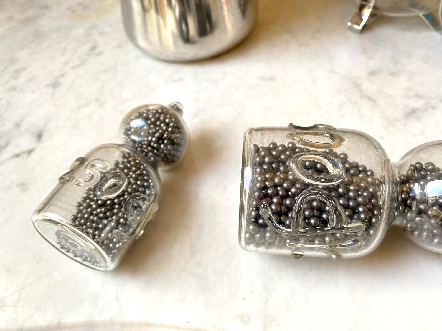 Weight blown glass & lead craftsmanship French vintage 60s