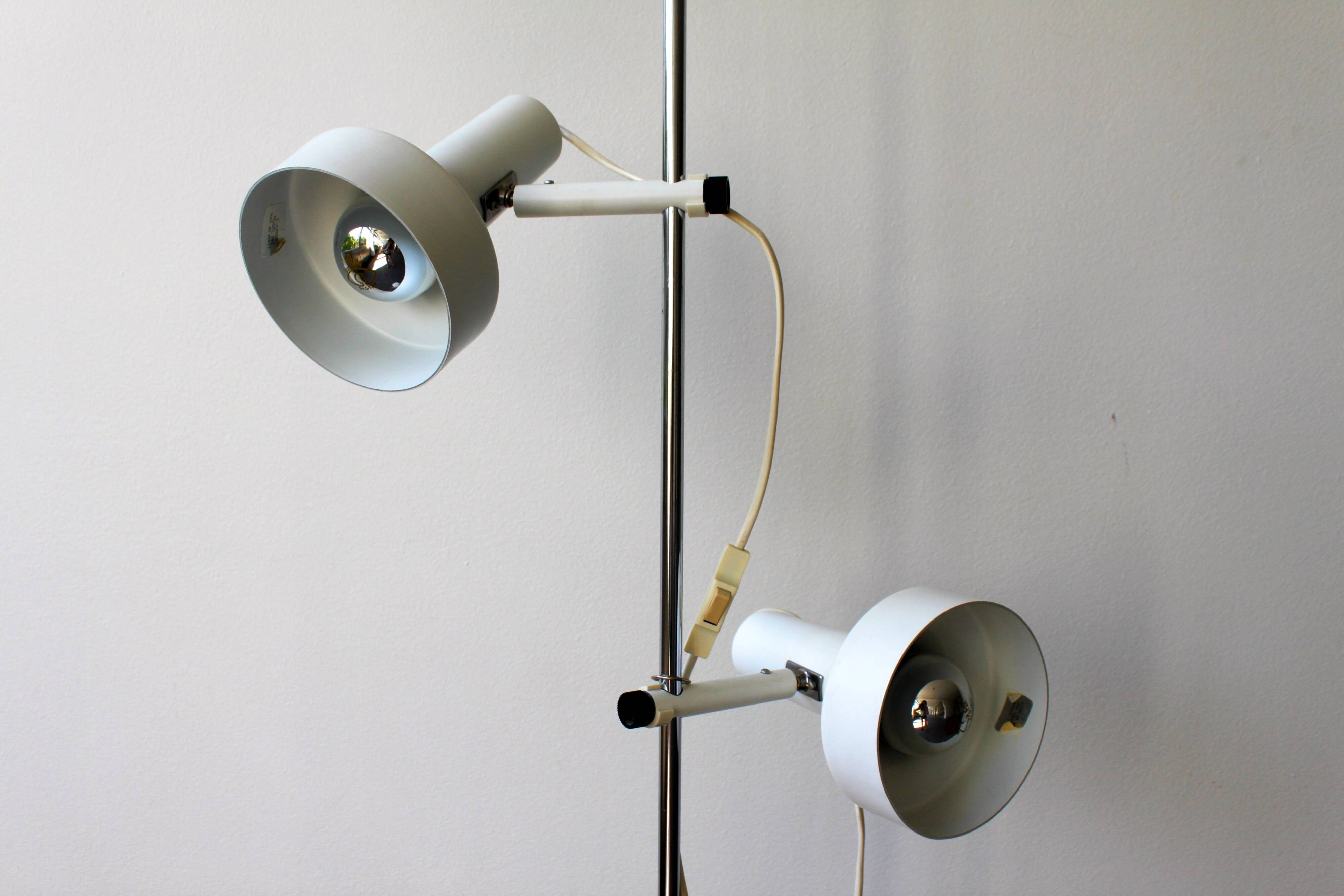 Floor lamp with 2 spots "Model 562" by J. Junge, Denmark, 1970.