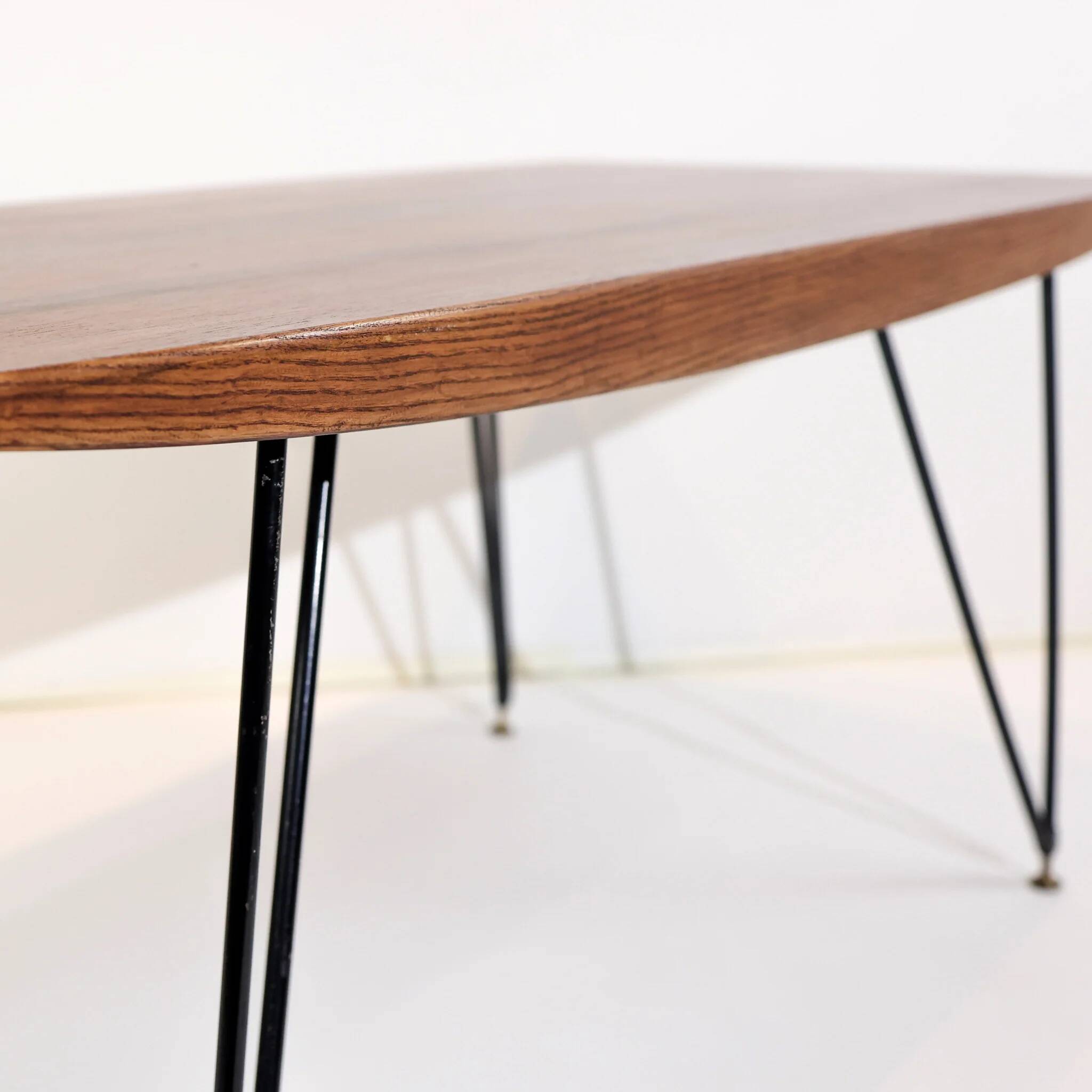 Vintage Danish rectangular coffee table in teak from the mid-century.