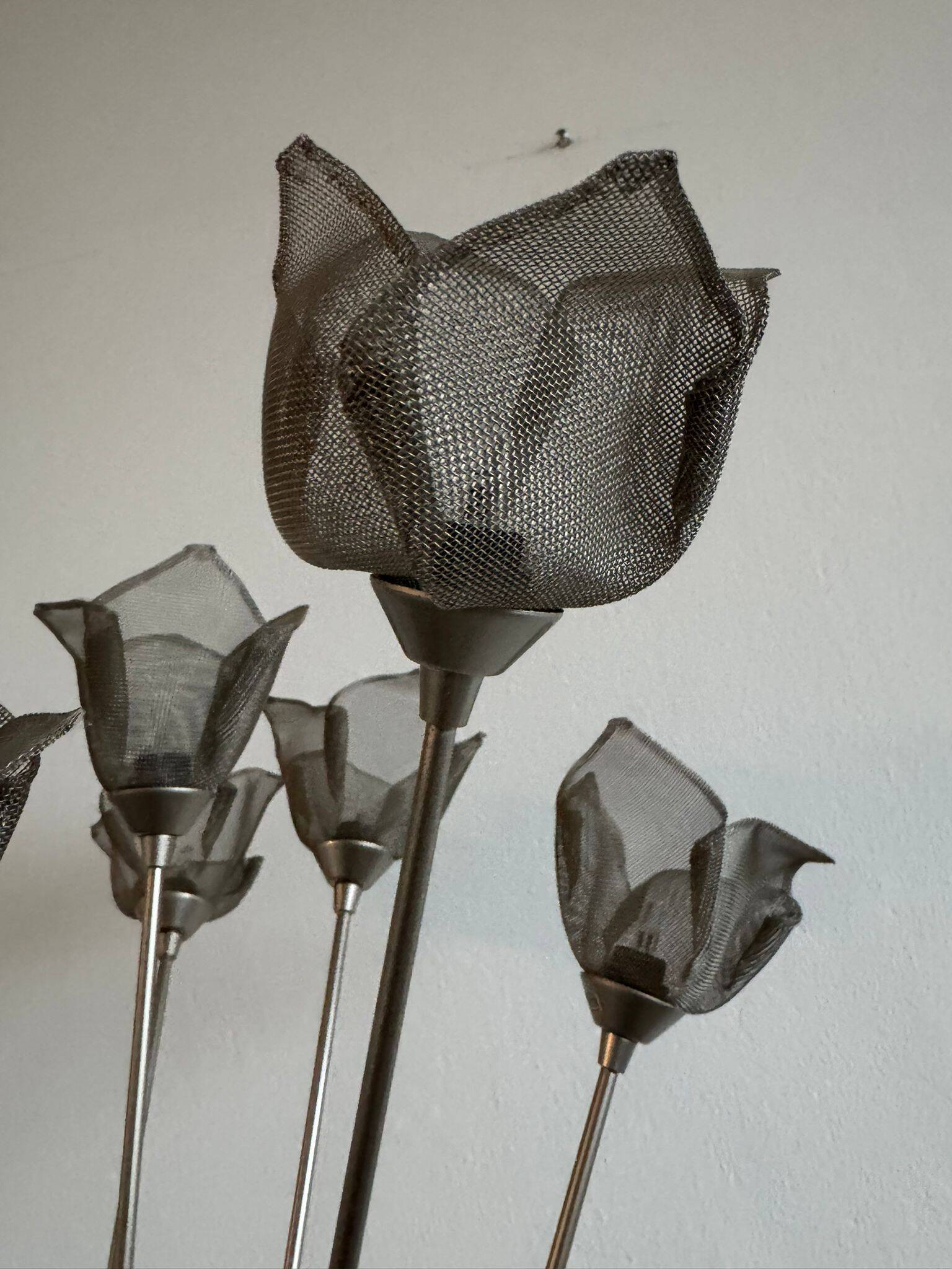 Unique floor lamp by Massive with 7 roses