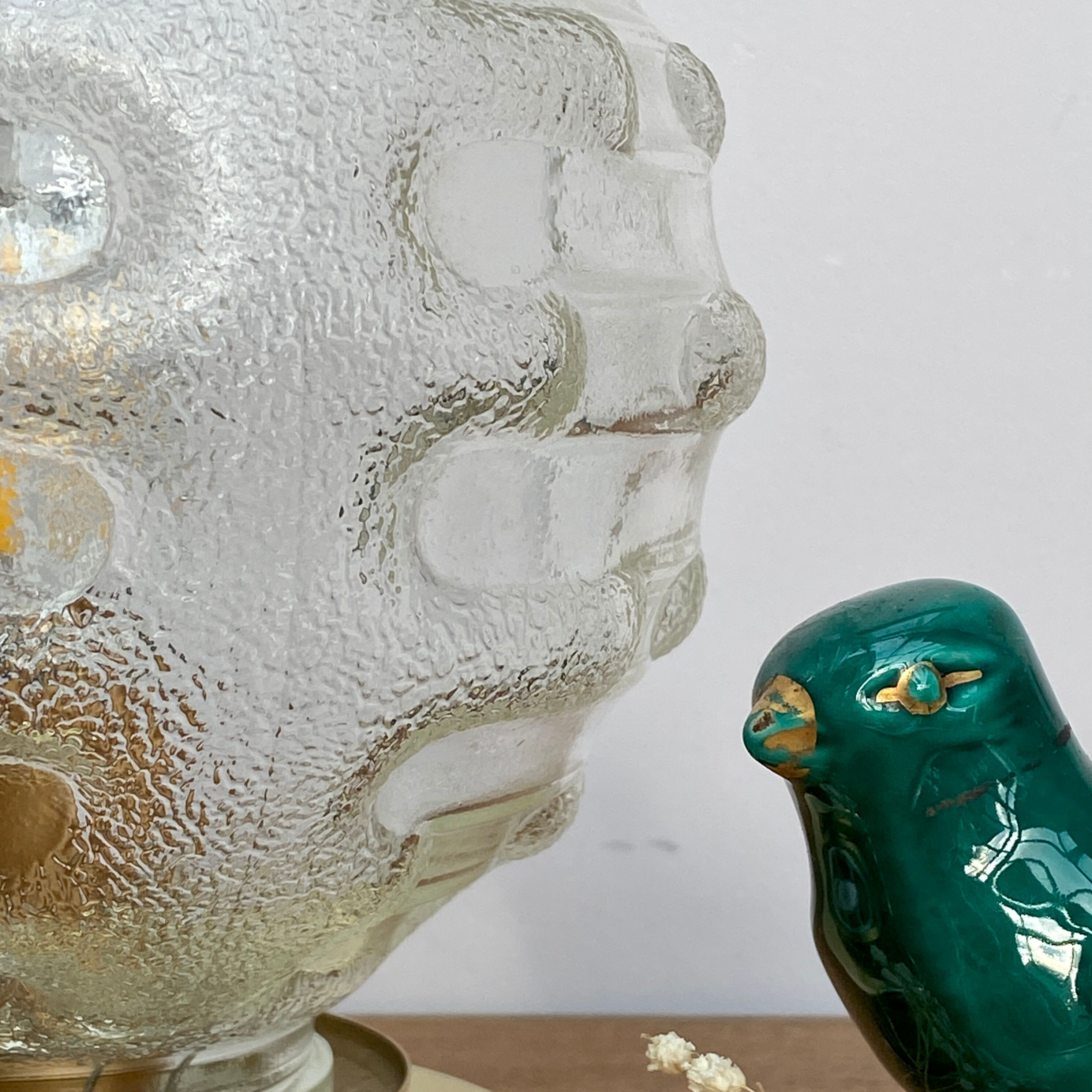 Vintage glass globe lamp