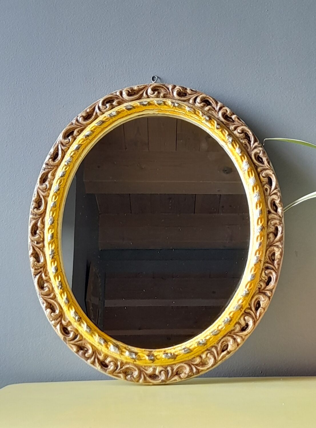 Antique stucco mirror