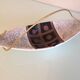 Empty pocket in gray and brown ceramic and golden handle / vintage 60s-70s
