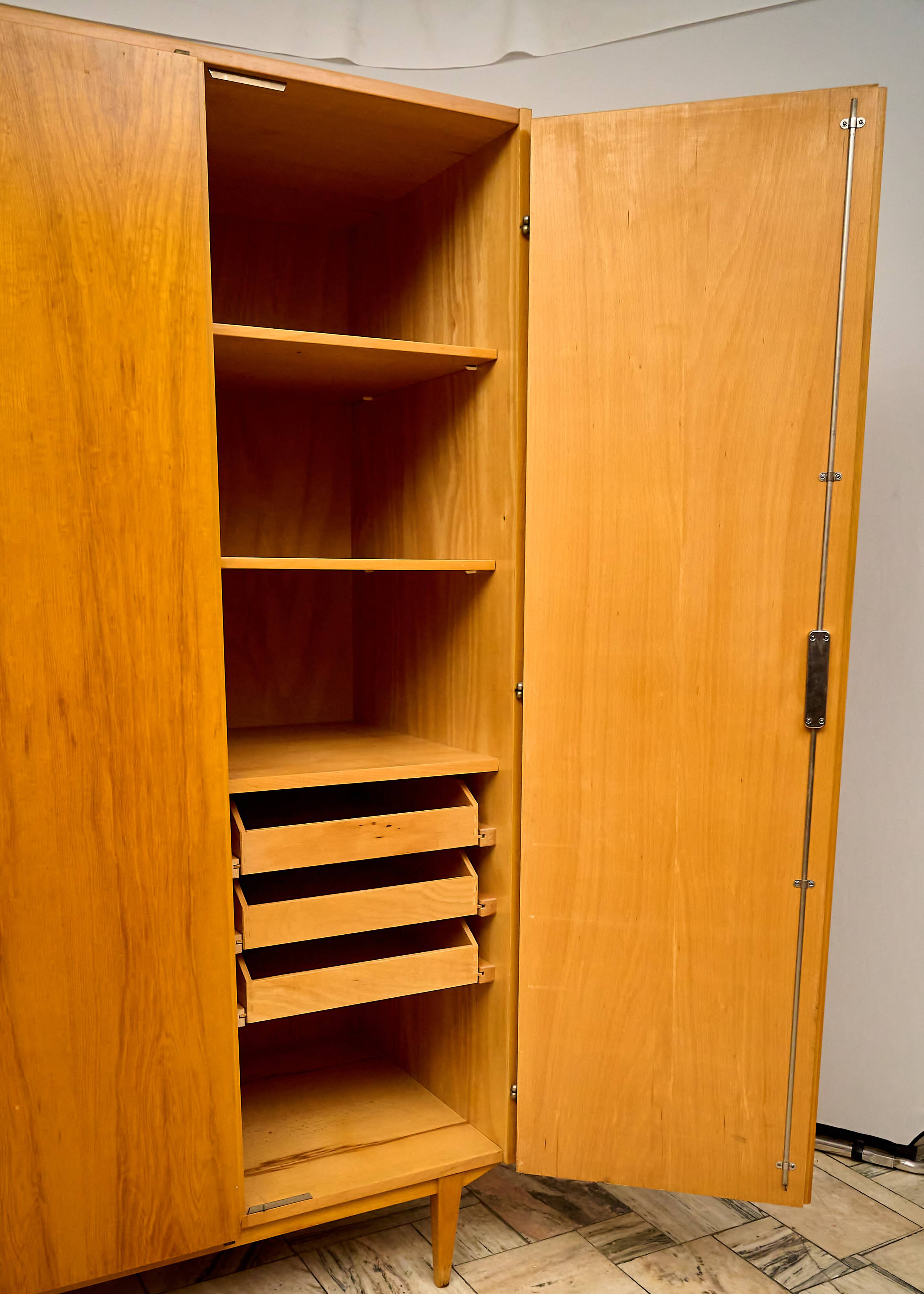 Czechoslovakian Vintage 3-door Wardrobe