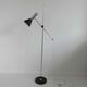 Balance floor lamp in chromed metal and black lacquered metal 60s
