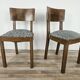 Ensemble de chaises Art Déco avec tabouret.