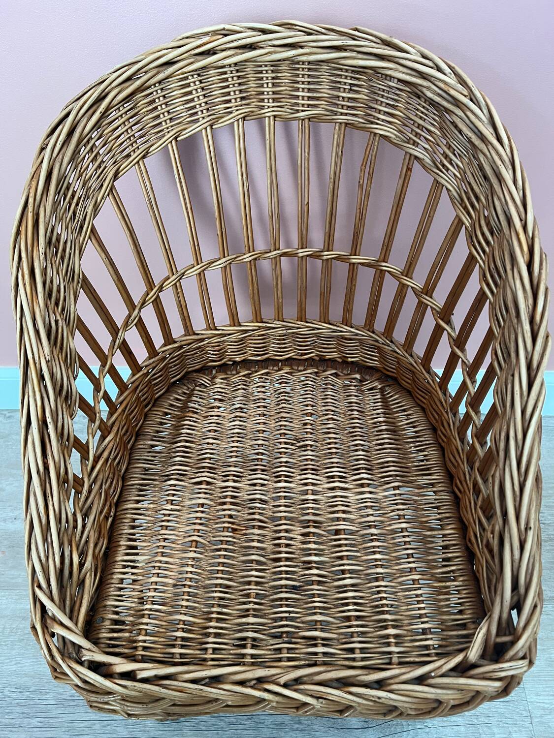 Small wicker children's armchair