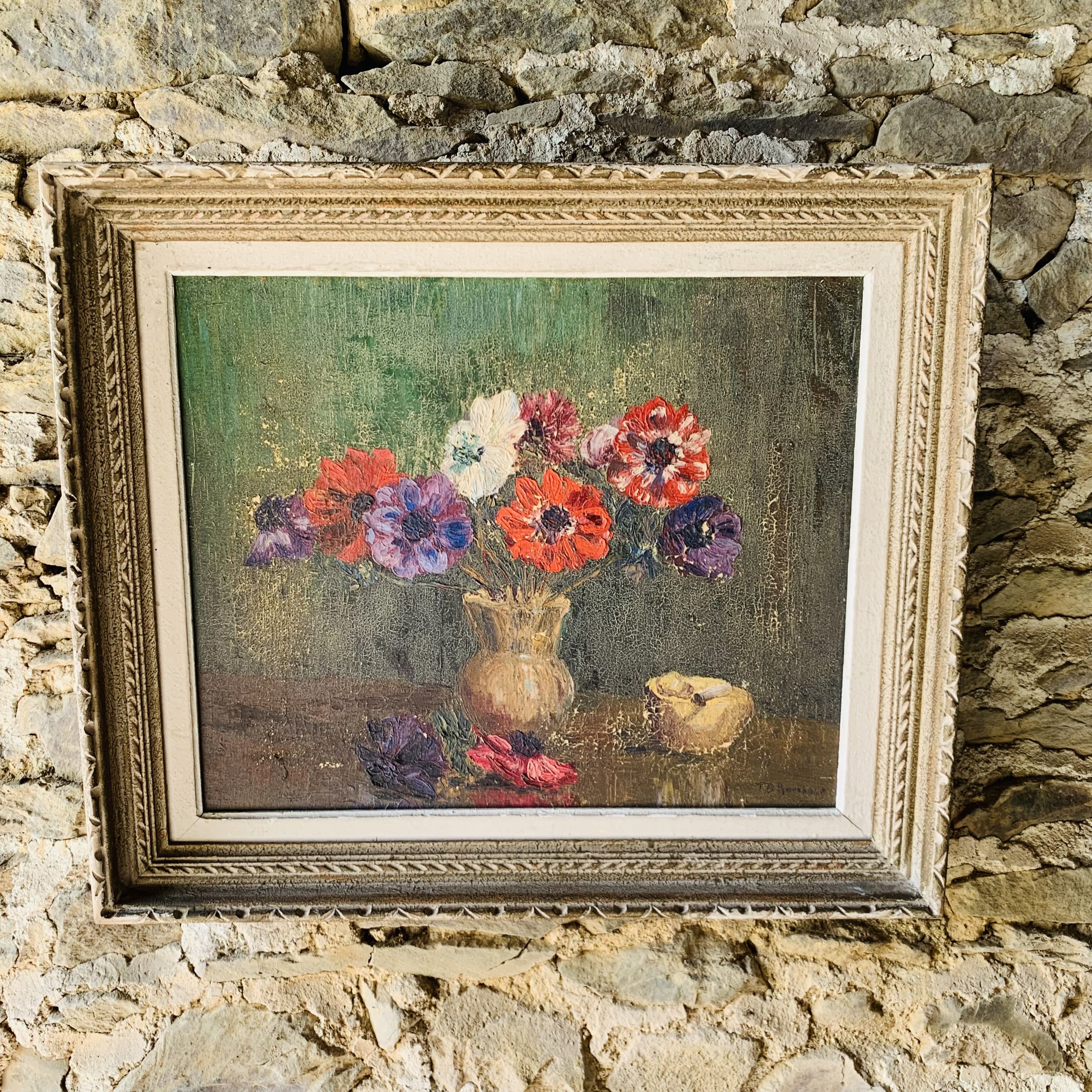 Tableau fleurs -  50x 58cm