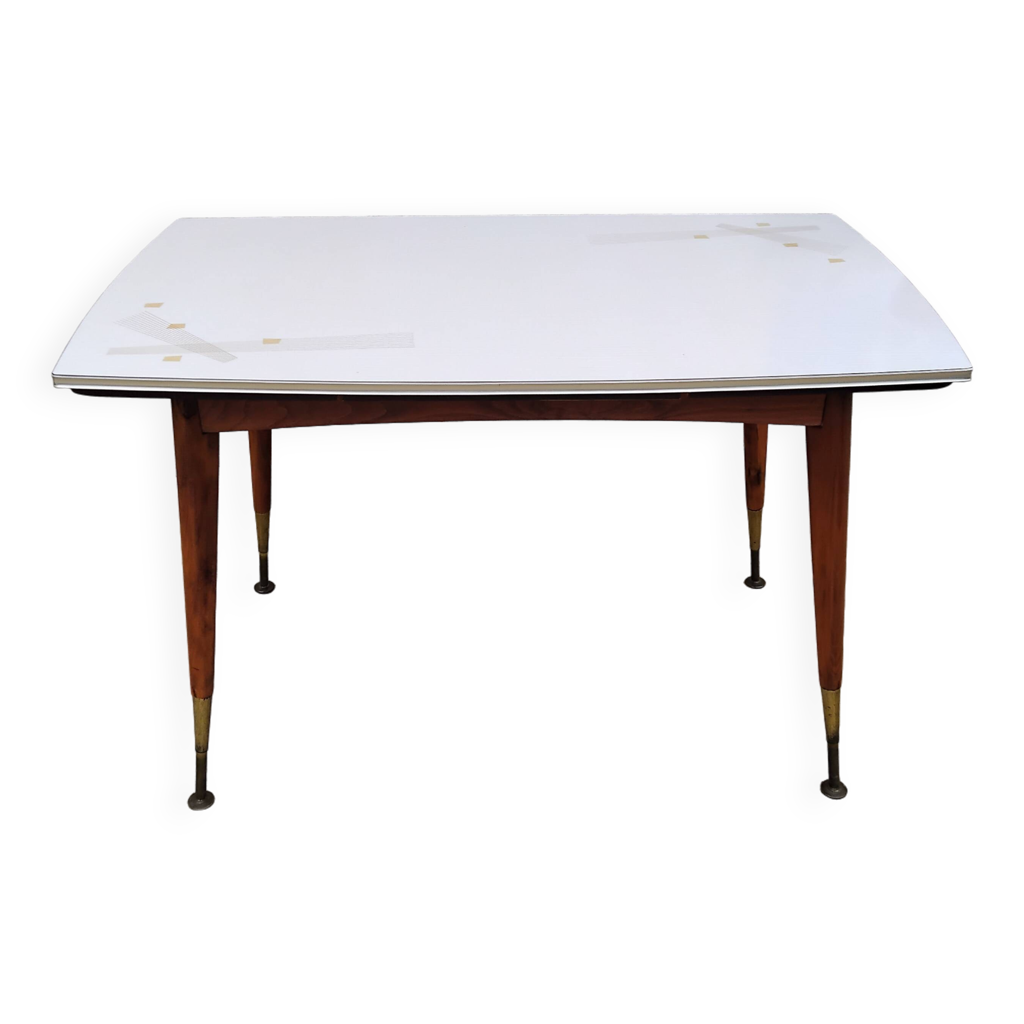 Vintage Formica table, height adjustable and extendable, 1950s