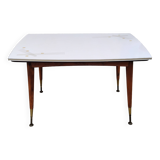 Vintage formica table adjustable in height and extendable 1950