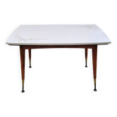 Table vintage formica réglable en hauteur et extensible 1950
