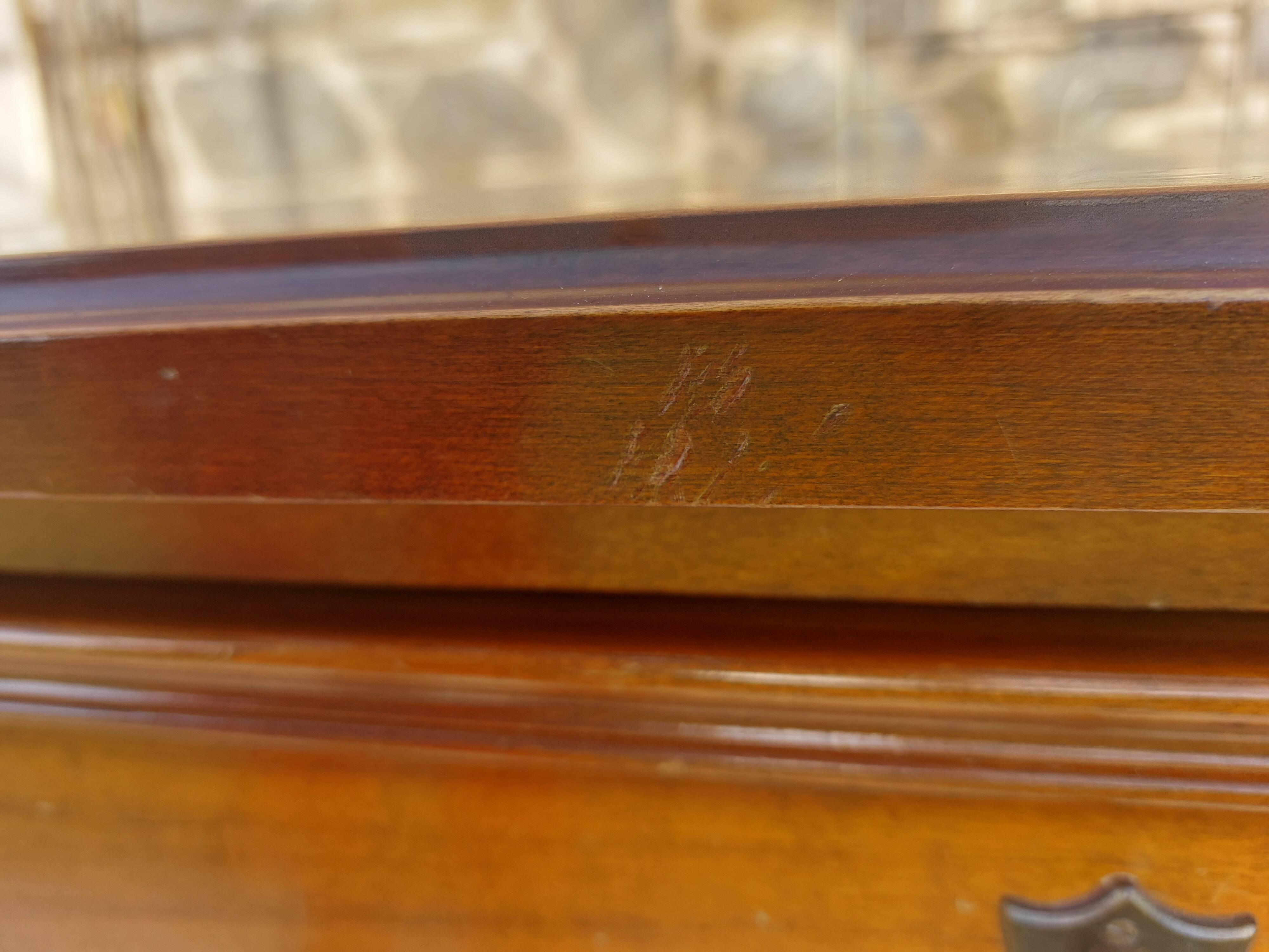 Green leather tray desk