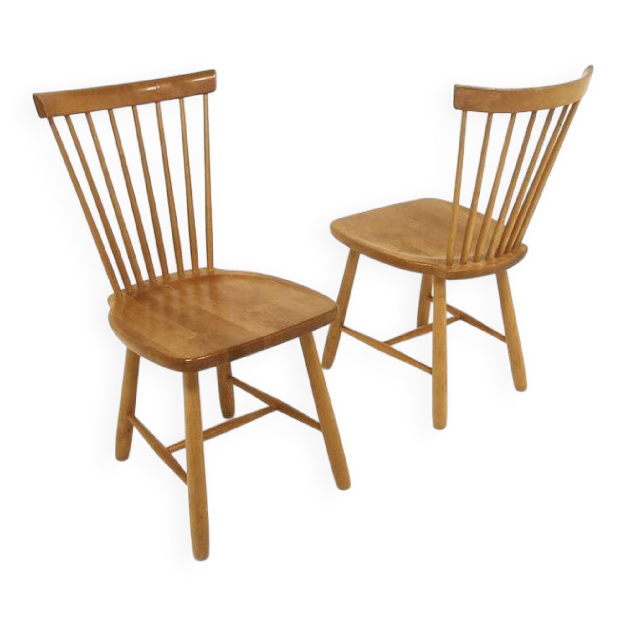 Set of 2 Scandinavian chairs "Lilla Åland", Carl Malmsten, Sweden, 1960