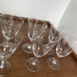 Set of 6 chiseled glasses