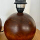 Pair of wooden ball lamp feet