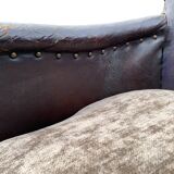 Vintage leather club chair, 1930s
