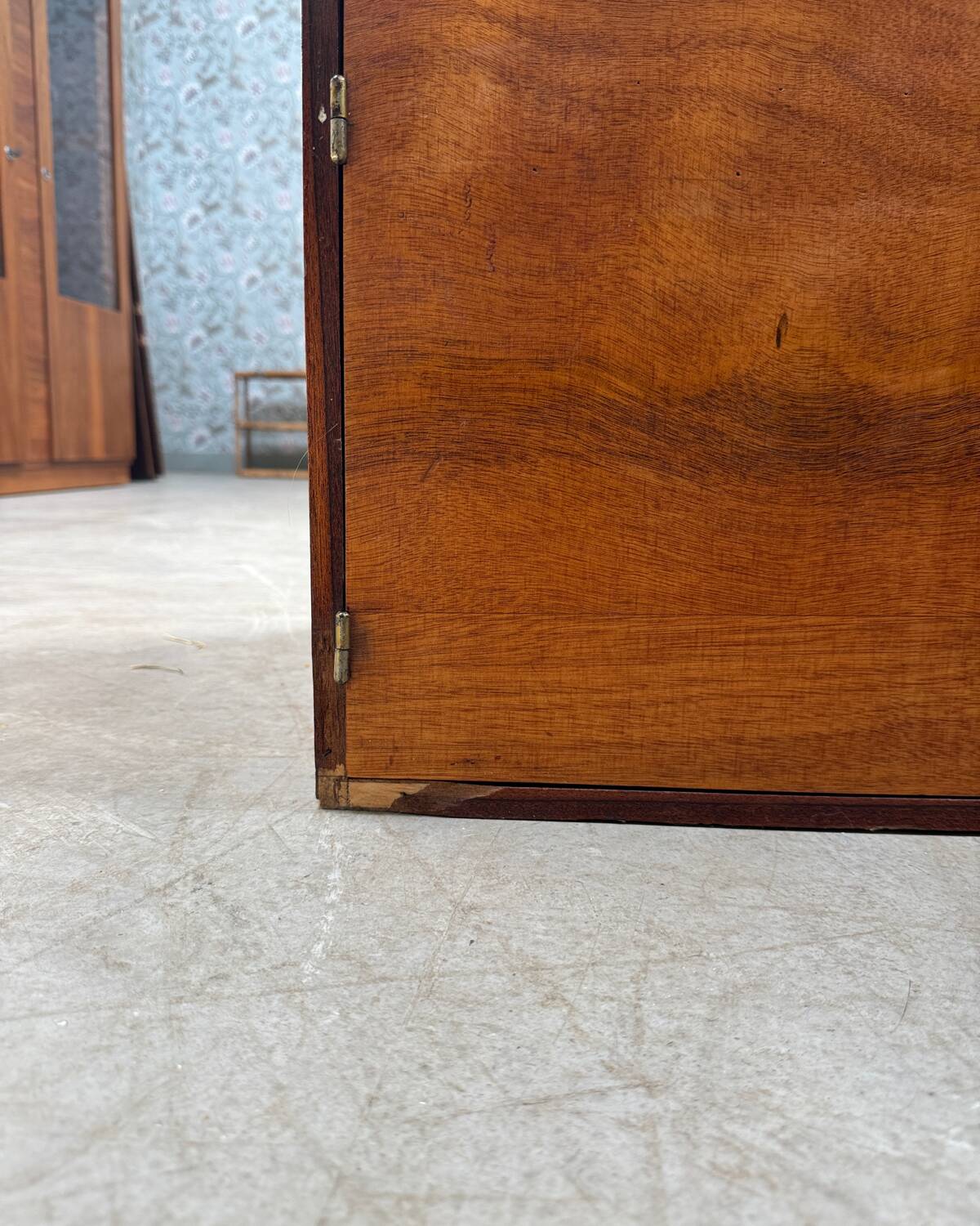 Large vintage wooden locker cabinet