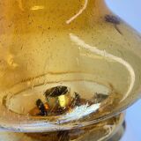 Vintage bubble glass brass applique