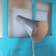70s floor lamp in brushed aluminum