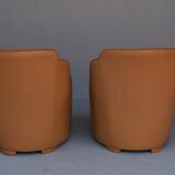 Pair of chairs art deco type liner