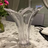 Daum tulip crystal vase