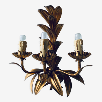 Wall lamp golden leaves