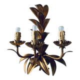 Golden leaf wall light