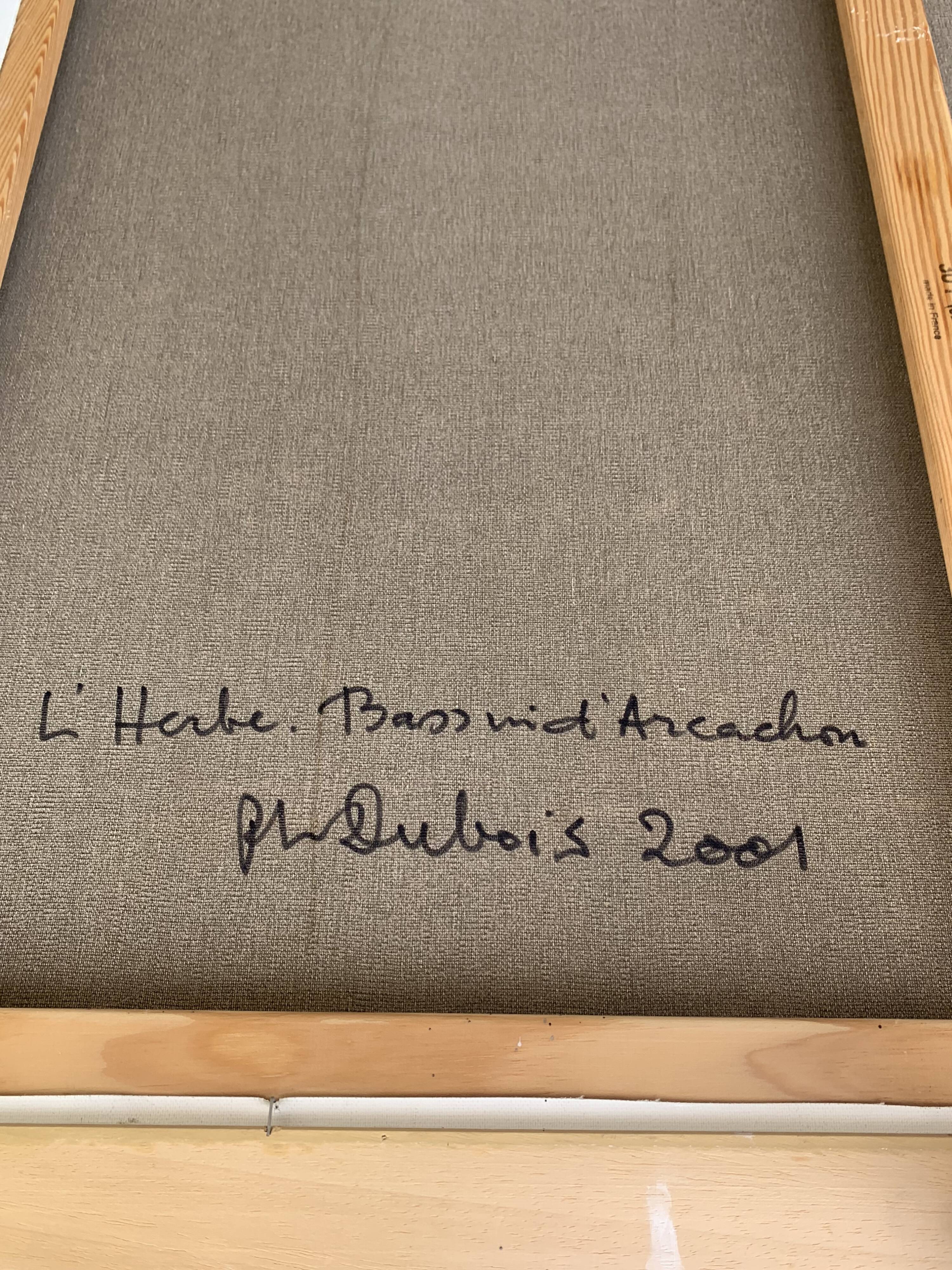 Dubois Ph. "l'Herbe, Le Bassin d'Arcachon" Oil On Canvas Signed