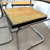 Set of 4 Marcel Breuer Cesca chairs made in Italy.