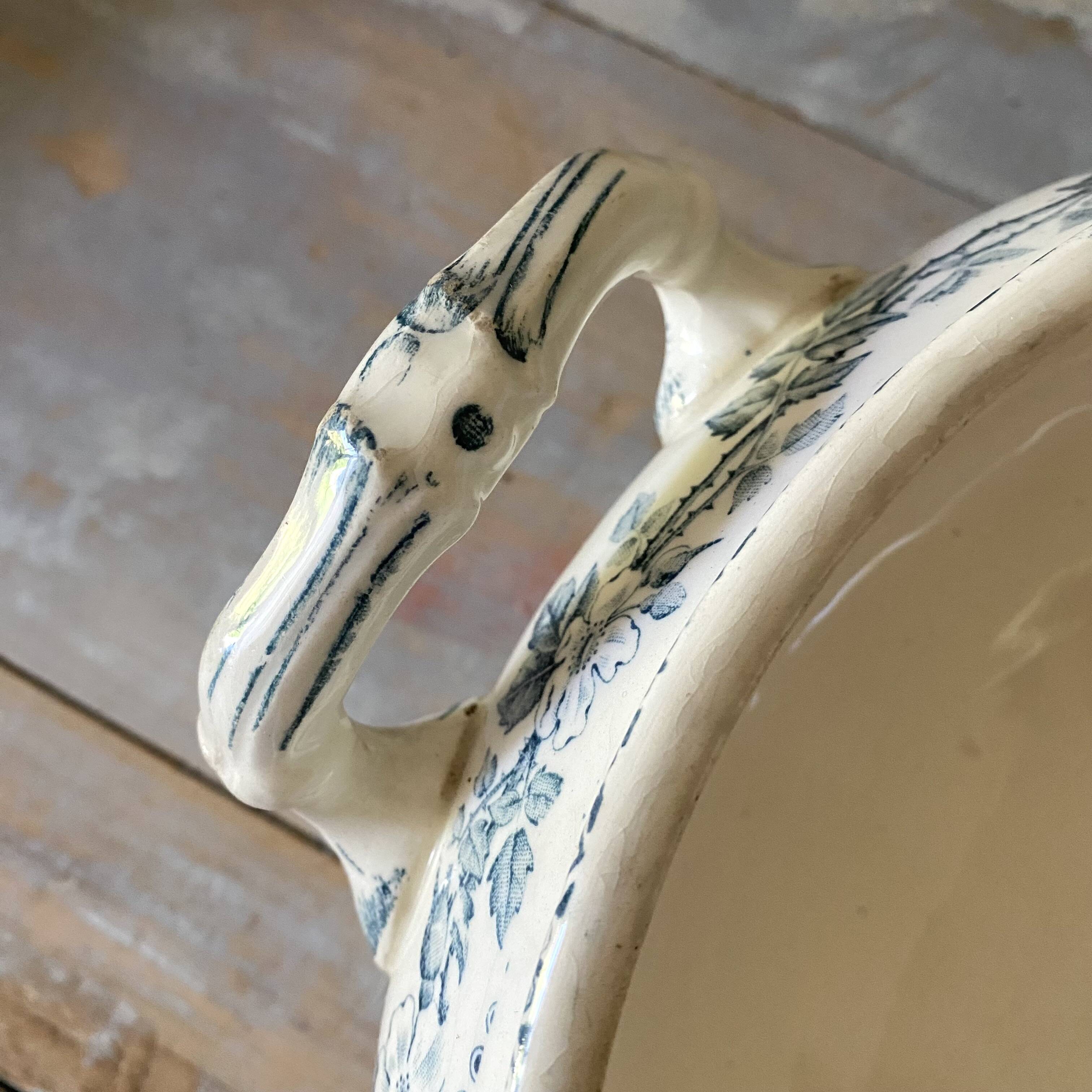 Iron earth salad bowl, old "Guadeloupe" soup tureen