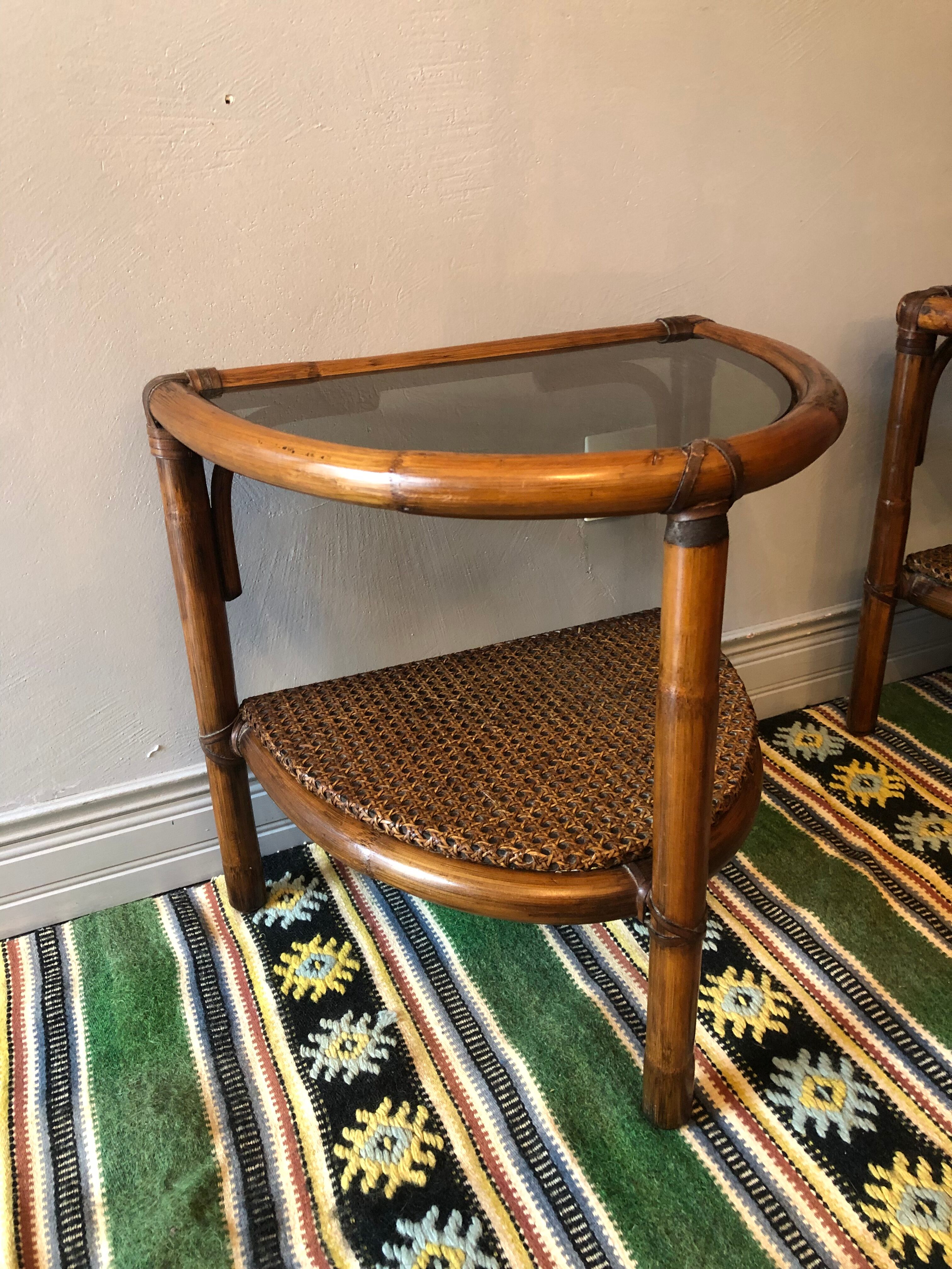 2 vintage bedside tables