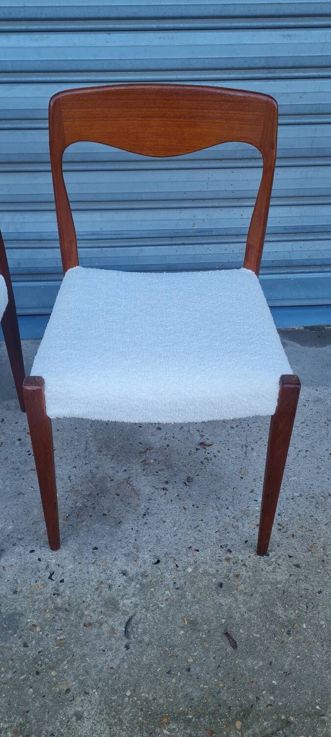 Set of 4 Scandinavian teak chairs